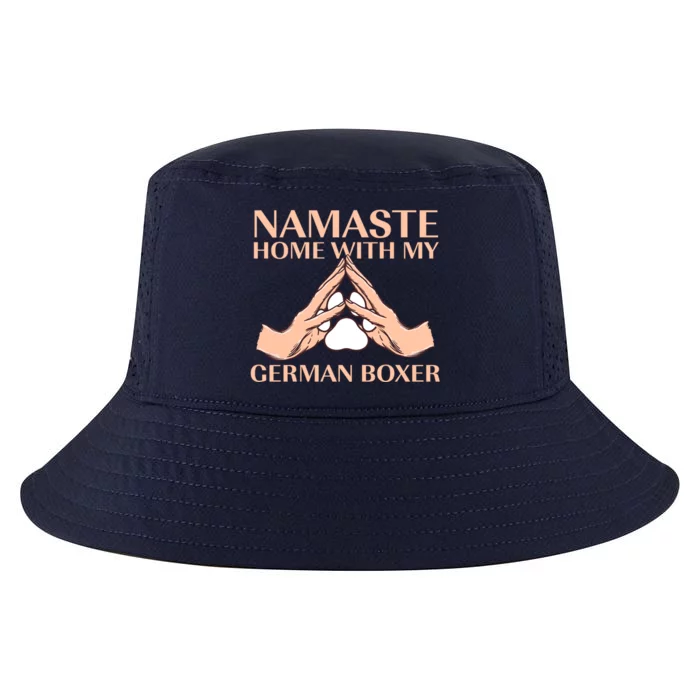 Namaste Home With My Ger Boxer Dog Lover Deutscher Boxer Gift Cool Comfort Performance Bucket Hat