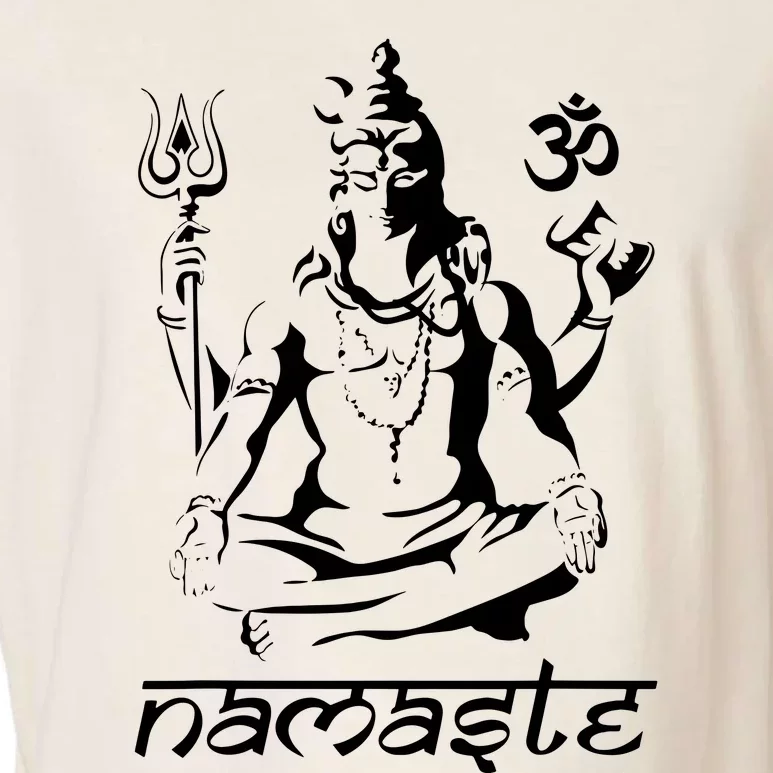 Namaste Hands Yoga Shiva Drawing Cool Meditation Namaste Garment-Dyed Women's Muscle Tee