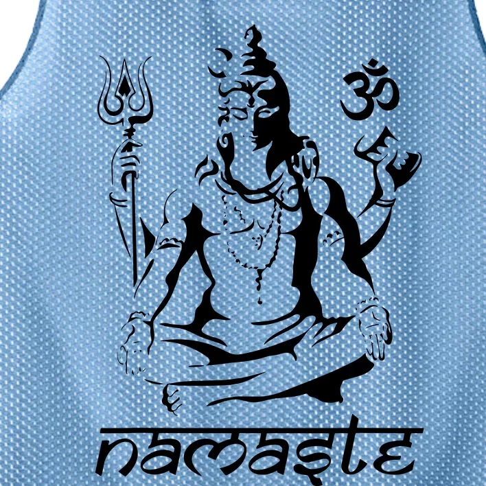 Namaste Hands Yoga Shiva Drawing Cool Meditation Namaste Mesh Reversible Basketball Jersey Tank