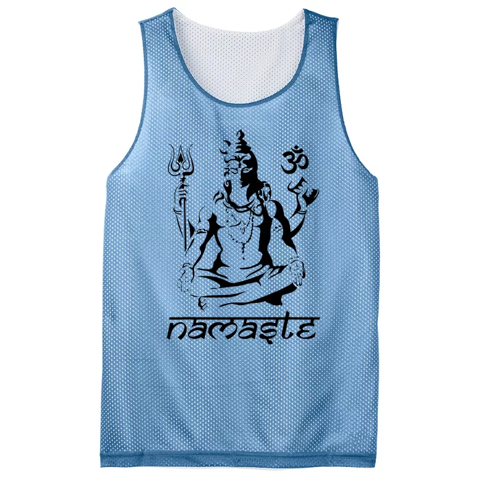 Namaste Hands Yoga Shiva Drawing Cool Meditation Namaste Mesh Reversible Basketball Jersey Tank