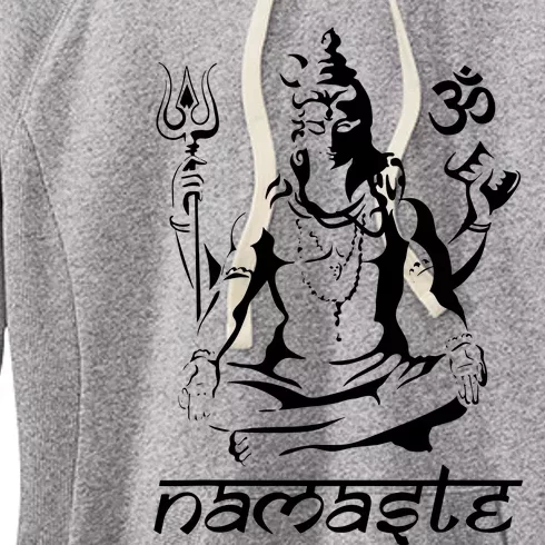 Namaste Hands Yoga Shiva Drawing Cool Meditation Namaste Women's Fleece Hoodie