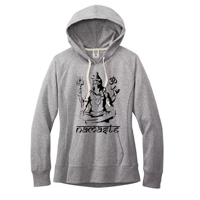 Namaste Hands Yoga Shiva Drawing Cool Meditation Namaste Women's Fleece Hoodie