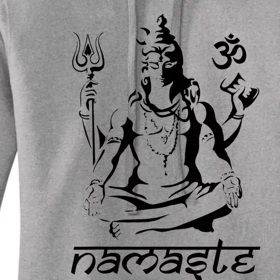 Namaste Hands Yoga Shiva Drawing Cool Meditation Namaste Women's Pullover Hoodie