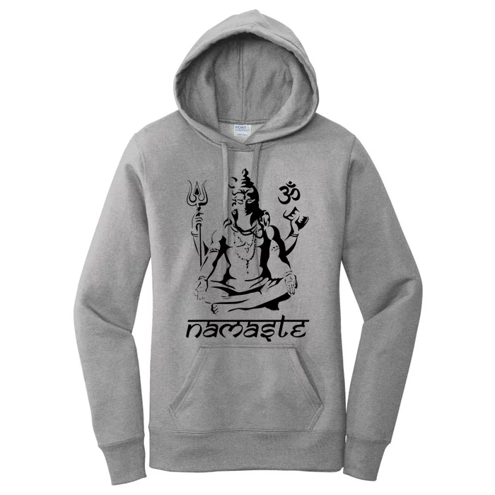 Namaste Hands Yoga Shiva Drawing Cool Meditation Namaste Women's Pullover Hoodie