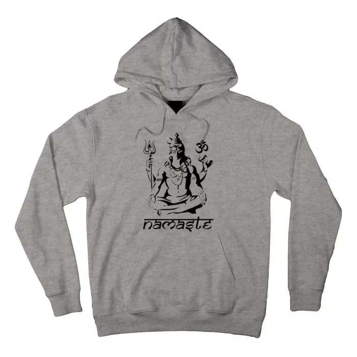 Namaste Hands Yoga Shiva Drawing Cool Meditation Namaste Tall Hoodie