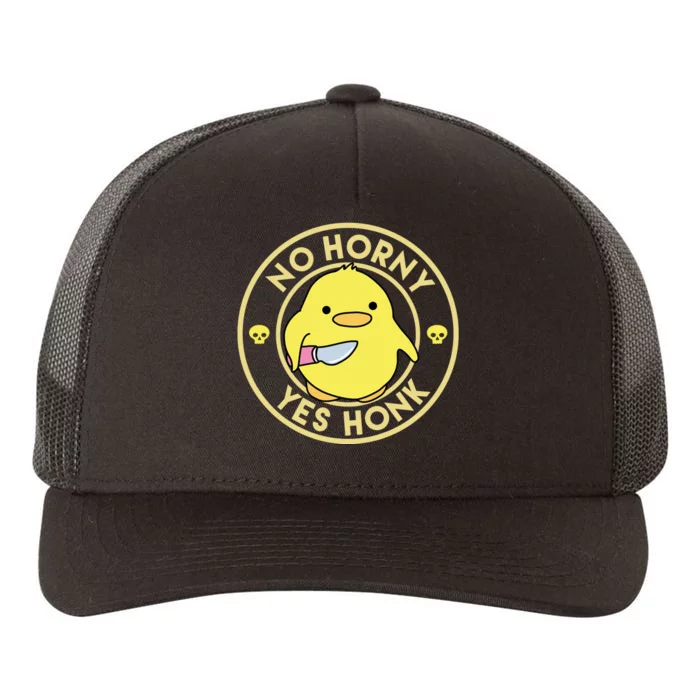 No Horny Yes Honk Funny Chick Yupoong Adult 5-Panel Trucker Hat