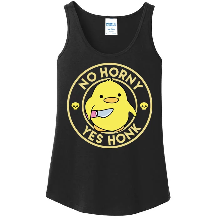 No Horny Yes Honk Funny Chick Ladies Essential Tank