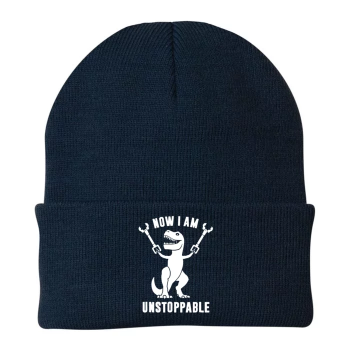 Now I Am Unstoppable Funny TRex Knit Cap Winter Beanie