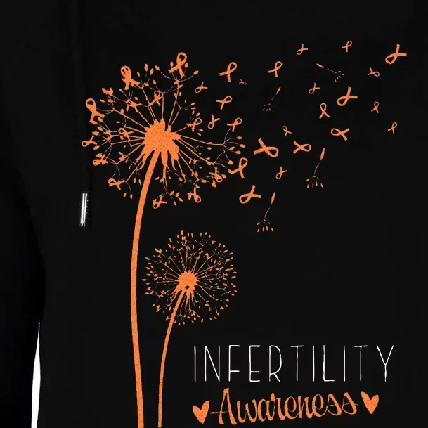 National Infertility Awareness Week Dandelion Womens Funnel Neck Pullover Hood