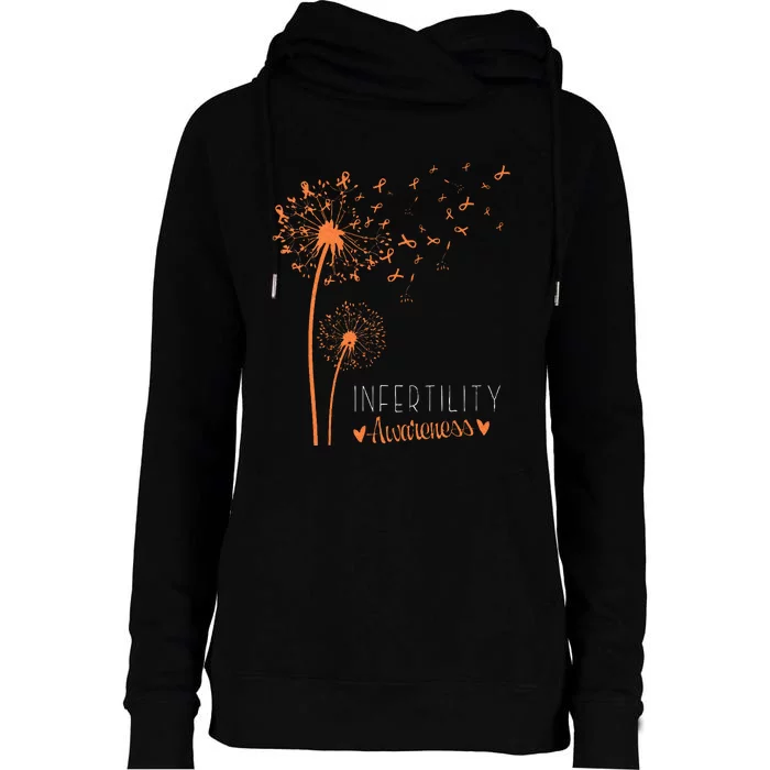 National Infertility Awareness Week Dandelion Womens Funnel Neck Pullover Hood