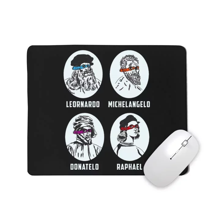 Ninja Italian Artist Renaissance Pop Art Teacher Parody Mousepad