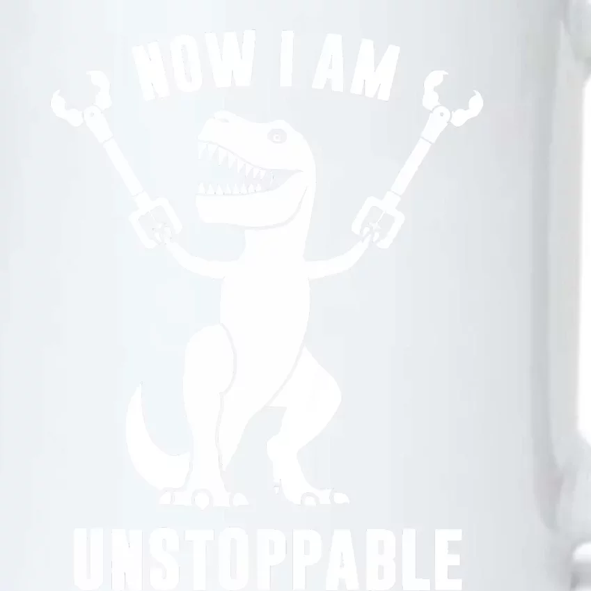 Now I Am Unstoppable Funny TRex Black Color Changing Mug