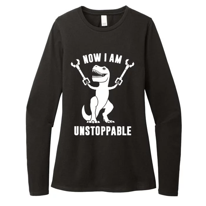 Now I Am Unstoppable Funny TRex Womens CVC Long Sleeve Shirt