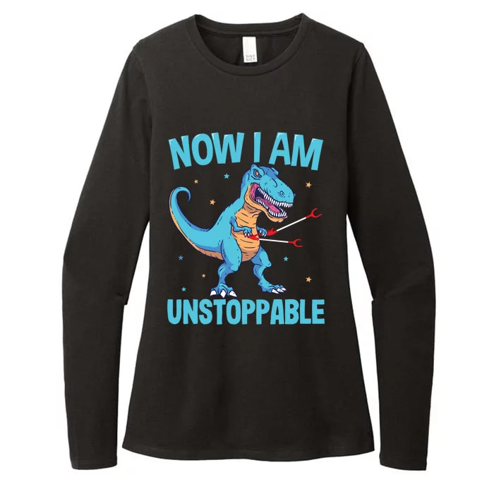 Now I Am Unstoppable Funny Trex Womens CVC Long Sleeve Shirt