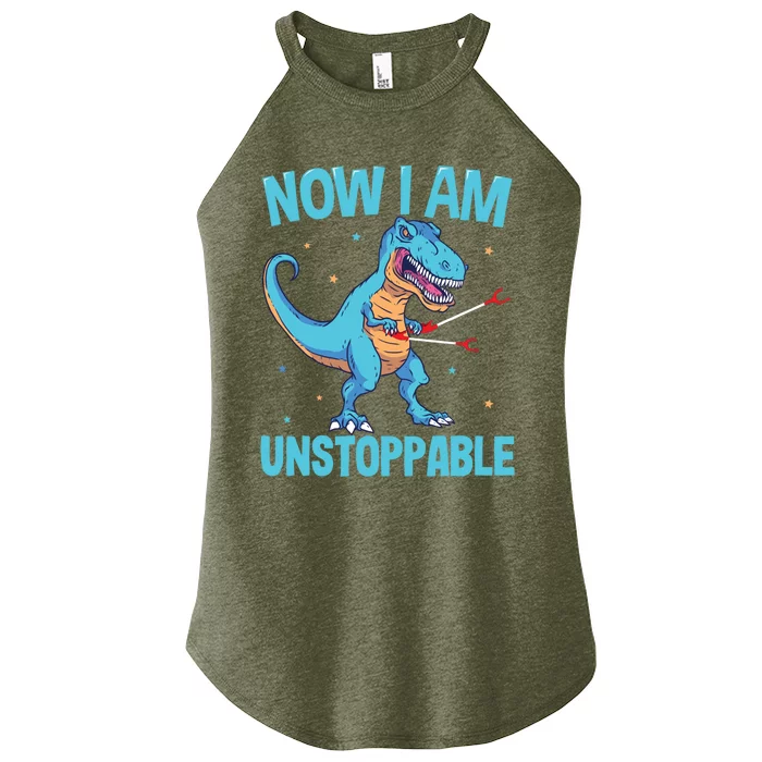 Now I Am Unstoppable Funny Trex Women’s Perfect Tri Rocker Tank