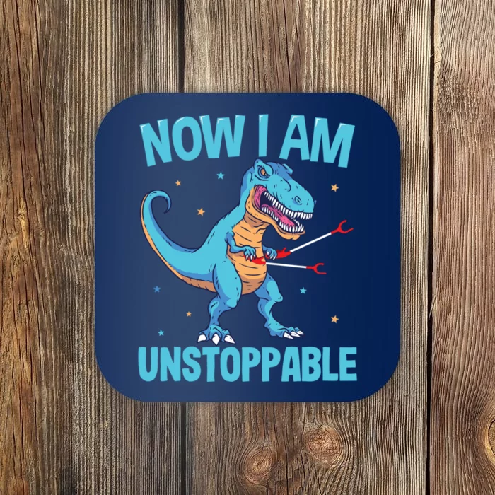 Now I Am Unstoppable Funny Trex Coaster