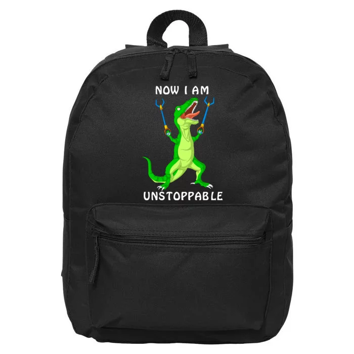 Now I Am Unstoppable Dinosaur 16 in Basic Backpack