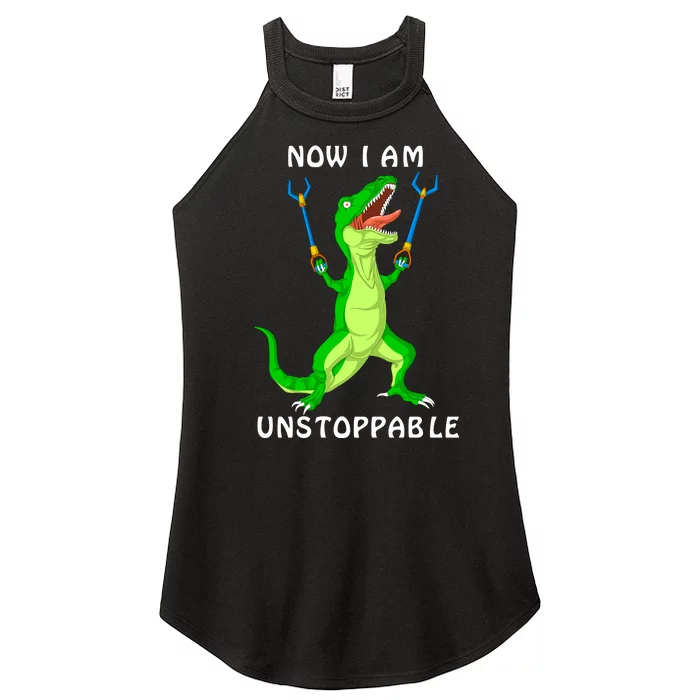 Now I Am Unstoppable Dinosaur Women’s Perfect Tri Rocker Tank