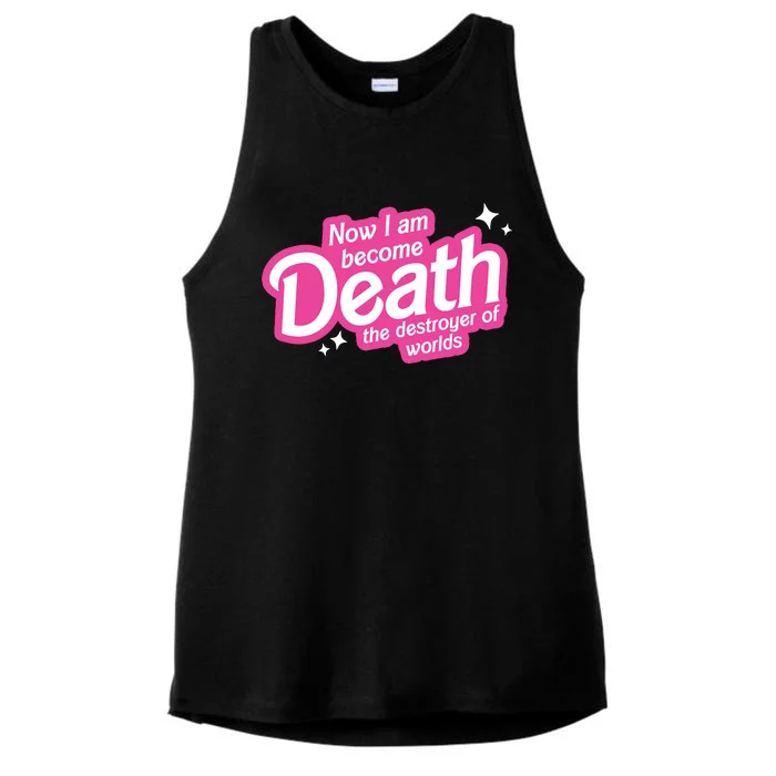 Now I Am Become Death The Destroyer Of Worlds Ladies Tri-Blend Wicking Tank