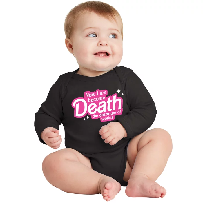 Now I Am Become Death The Destroyer Of Worlds Baby Long Sleeve Bodysuit