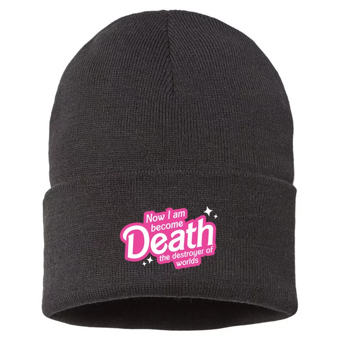 Now I Am Become Death The Destroyer Of Worlds Sustainable Knit Beanie