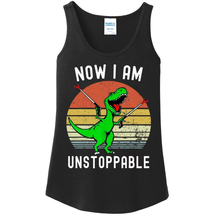 Now I Am Unstoppable Trex Ladies Essential Tank