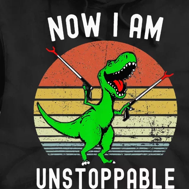 Now I Am Unstoppable Trex Tie Dye Hoodie