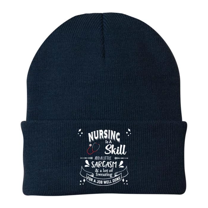 Nursing Is A Skill Career Occupation Gift Knit Cap Winter Beanie