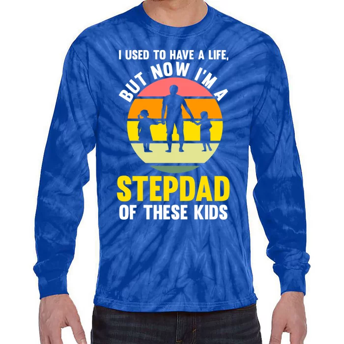 Now I'm A Stepdad Of These Stepdad Gift Tie-Dye Long Sleeve Shirt