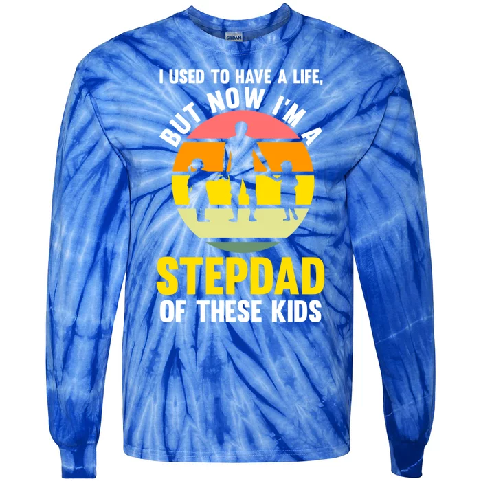 Now I'm A Stepdad Of These Stepdad Gift Tie-Dye Long Sleeve Shirt