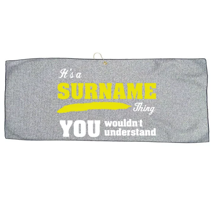 Name Its A Surname Thing Large Microfiber Waffle Golf Towel