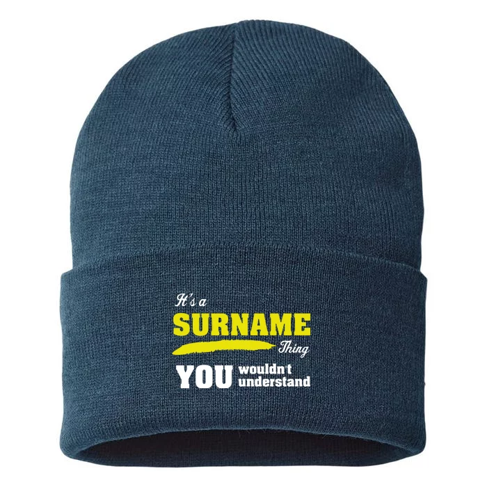 Name Its A Surname Thing Sustainable Knit Beanie