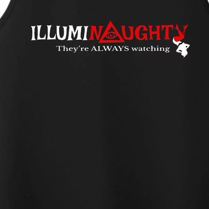 Naughty Illuminati All Seeing Eye Pyramid Conspiracy Performance Tank