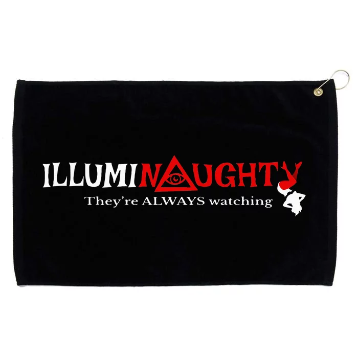 Naughty Illuminati All Seeing Eye Pyramid Conspiracy Grommeted Golf Towel