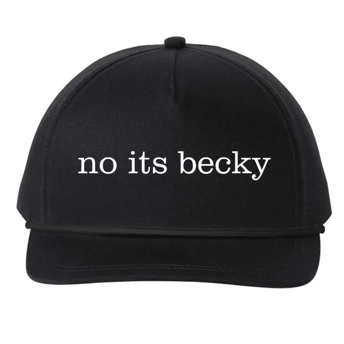 No Its Becky Snapback Five-Panel Rope Hat