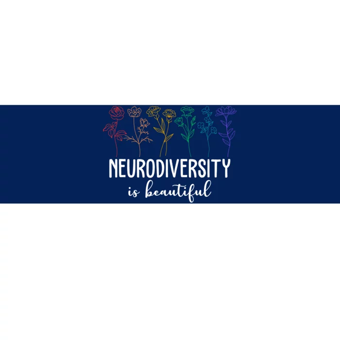 Neurodiversity Is Beautiful Colorful Flowers Bumper Sticker