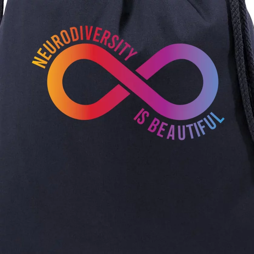 Neurodiversity Is Beautiful Autism Awareness Meaningful Gift Drawstring Bag