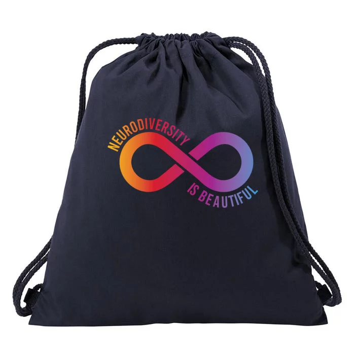 Neurodiversity Is Beautiful Autism Awareness Meaningful Gift Drawstring Bag