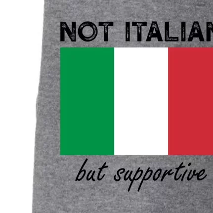 Not Italian But Supportive Gift Doggie 3-End Fleece Hoodie