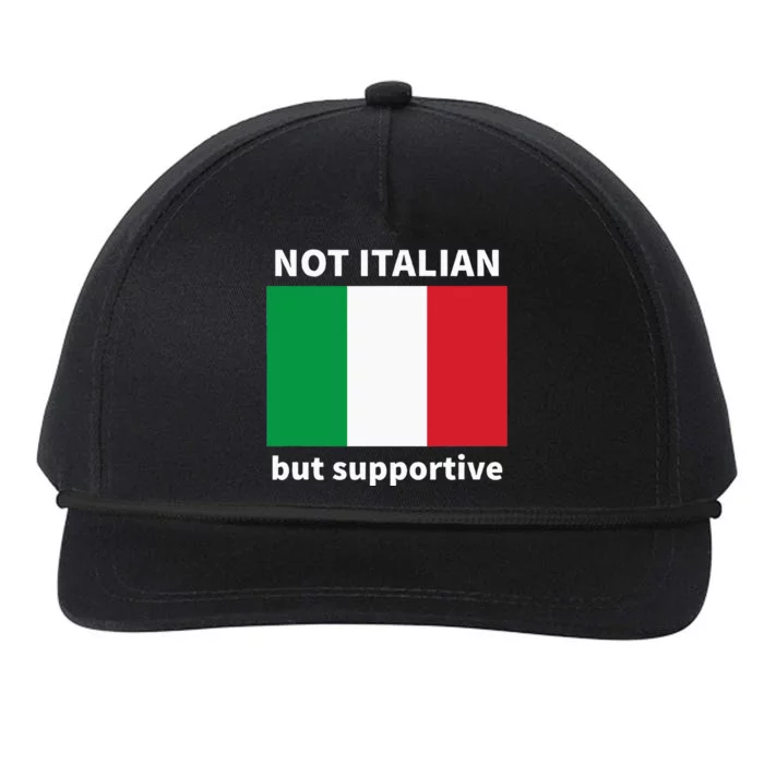 Not Italian But Supportive Snapback Five-Panel Rope Hat