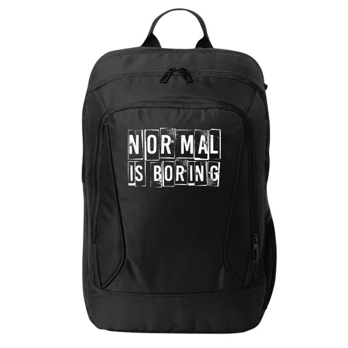 Normal Is Boring Vintage City Backpack