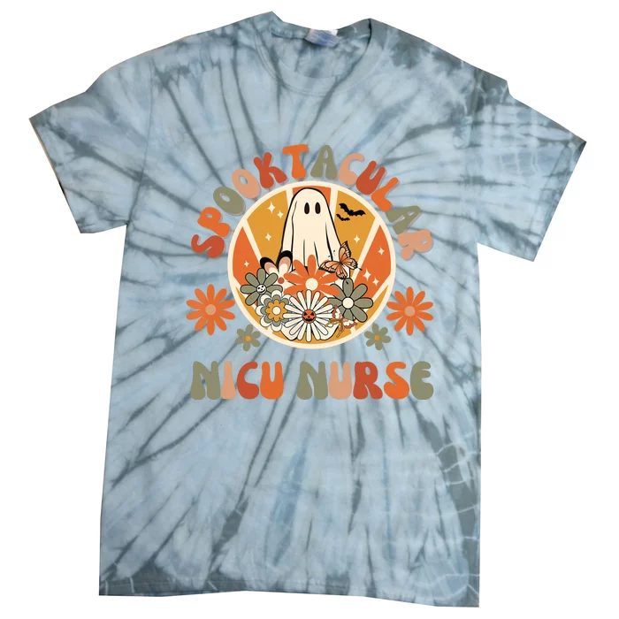 Neonatal Intensive Care Halloween Nursing NICU ICU Nurse Tie-Dye T-Shirt