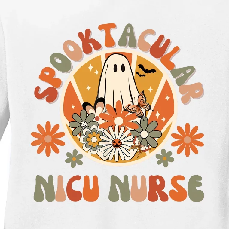 Neonatal Intensive Care Halloween Nursing NICU ICU Nurse Ladies Long Sleeve Shirt