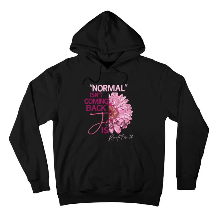 Normal Isnt Coming Back Jesus Is Tall Hoodie