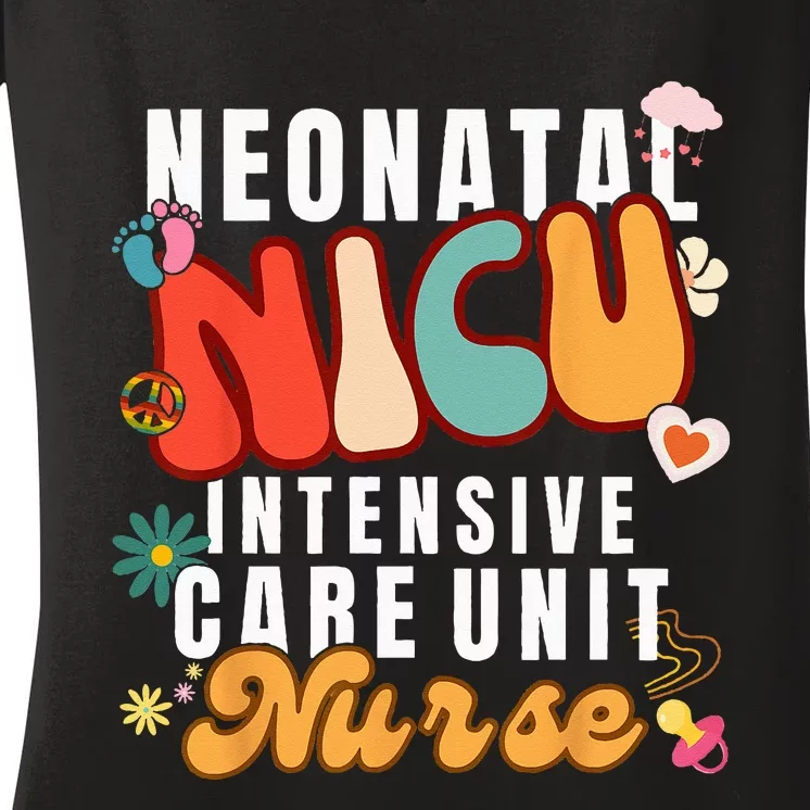 Neonatal Intensive Care Unit NICU Nurse for NICU Nurse Squad Women's V-Neck T-Shirt