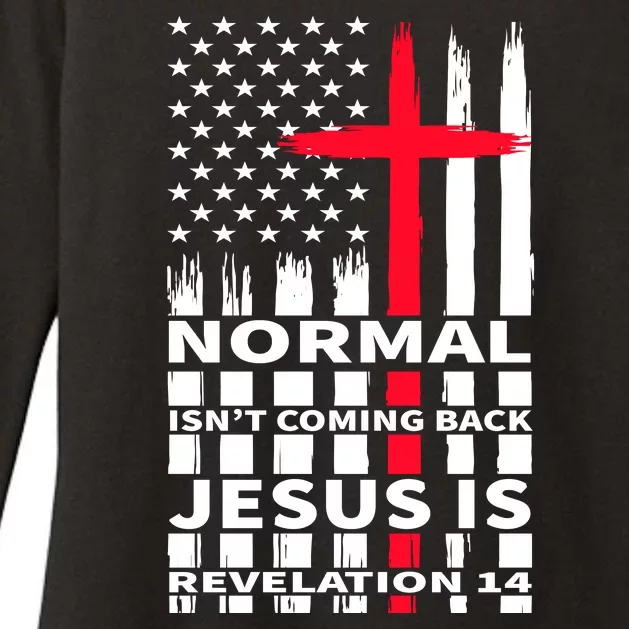 Norman Isnt Coming Back Jesus Is Revelation 14 Christ Christianity Womens CVC Long Sleeve Shirt