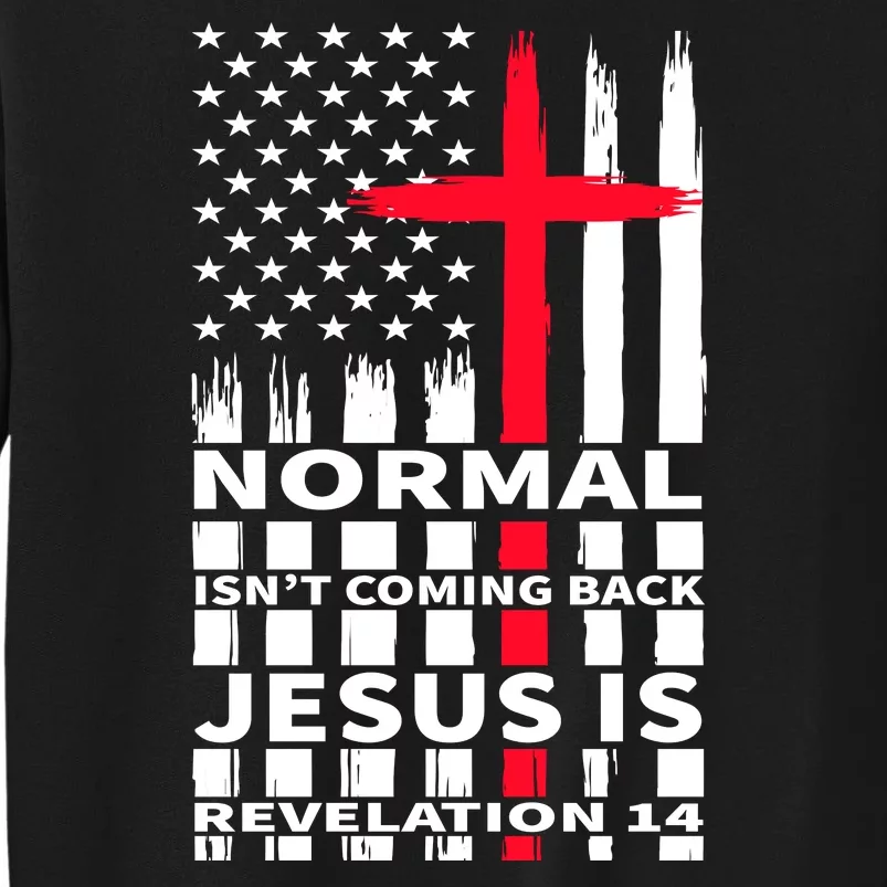 Norman Isnt Coming Back Jesus Is Revelation 14 Christ Christianity Tall Sweatshirt