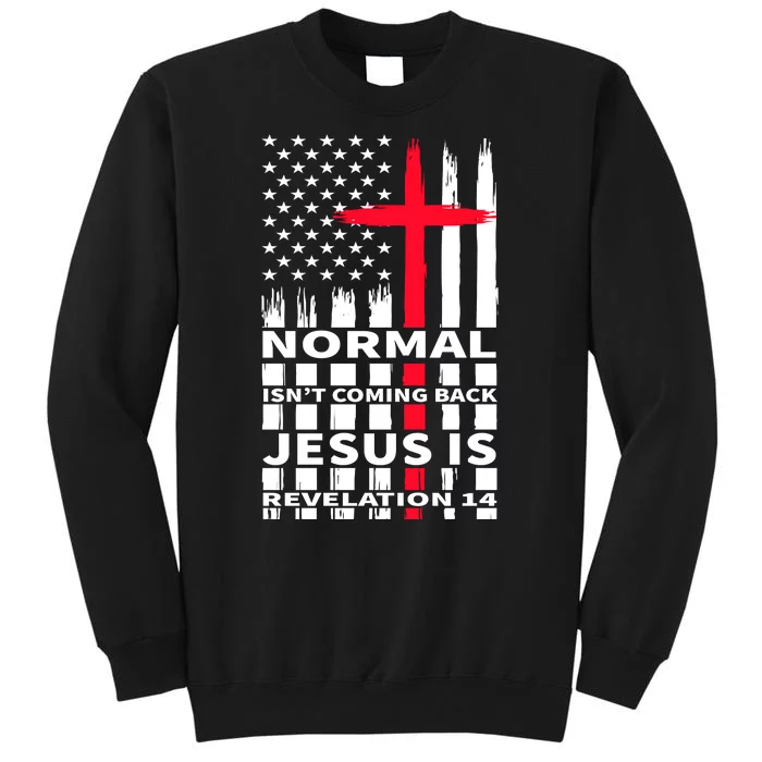 Norman Isnt Coming Back Jesus Is Revelation 14 Christ Christianity Tall Sweatshirt