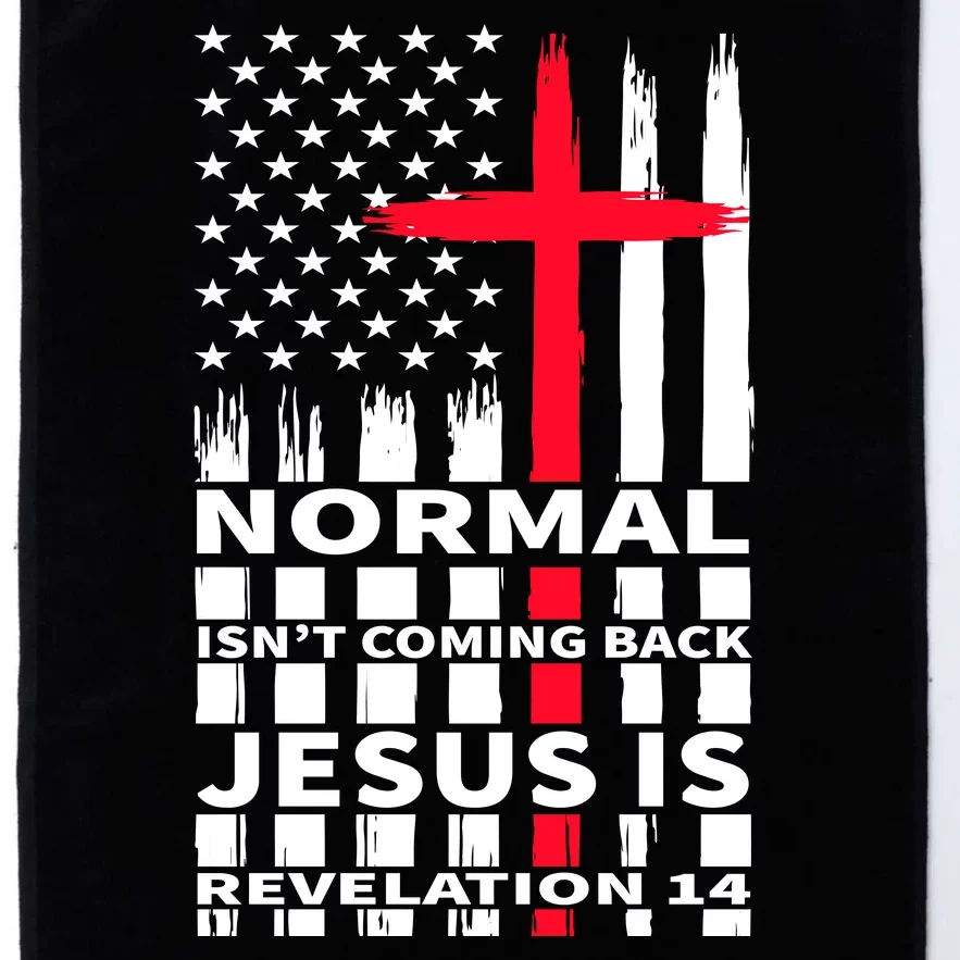 Norman Isnt Coming Back Jesus Is Revelation 14 Christ Christianity Platinum Collection Golf Towel