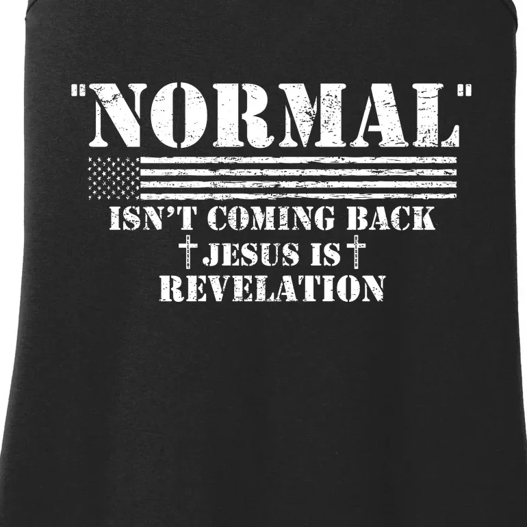 Norman Isnt Coming Back Jesus Is Revelation Christ Christianity Ladies Essential Tank